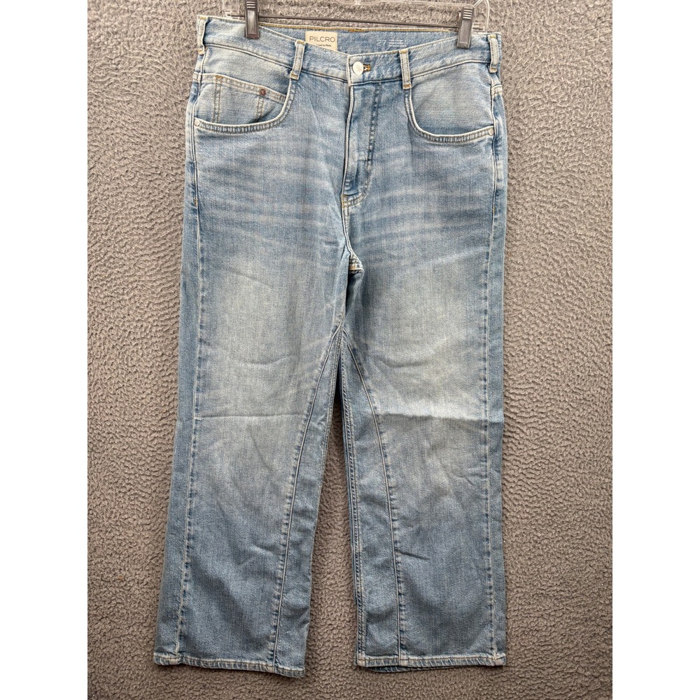 Pilcro Jeans Women 27 Light Blue Straight Wide Leg Anthropologie OB1936551